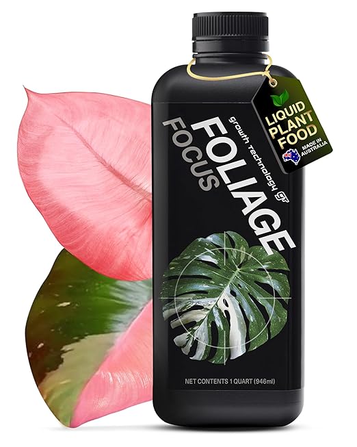 Growth Technology GT Foliage Focus - Liquid Indoor Plant Food for Houseplants Tropical Plants Aroids Ferns and Palms – Concentrated Formula for Vibrant Leaves and Dense Foliage – 1 Quart (946 mL)