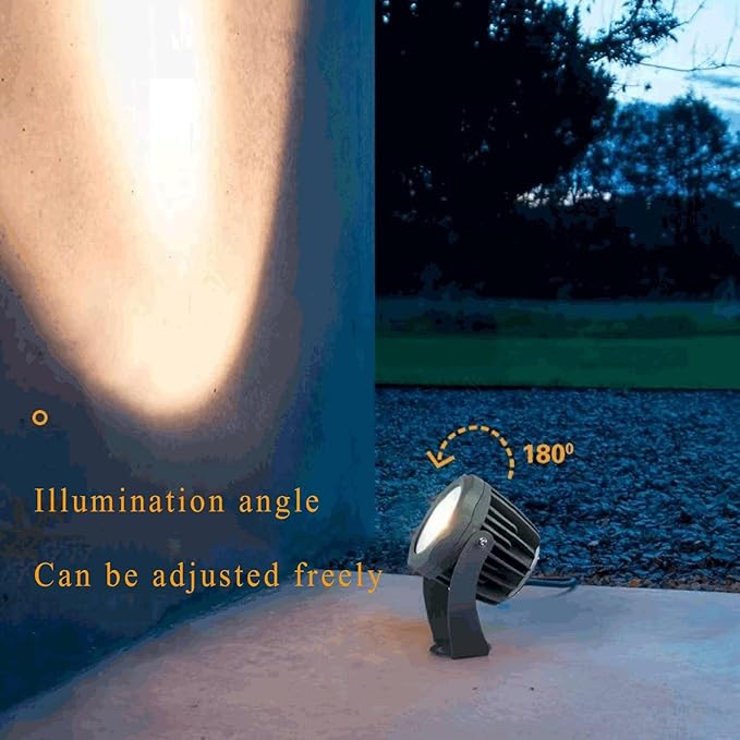 Flood Light IP65 Waterproof Outdoor Spotlight AC85-265V Spotlight Led Beam Light 180° Rotation Spotlight Long-Distance Narrow Beam Spotlight for SLawn Lighting(Red Light10W-AC85-265V)