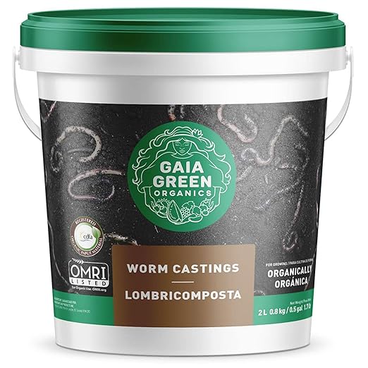 GAIA GREEN 2 Liters All-Purpose Worm Castings Powder for Improved Soil Quality Recommended for Household Plants Urban Gardens Lawns &amp Greenhouses