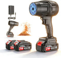 Electric Cordless Leaf Blower 550000RPM Lightweight Handheld Dust Blower with 2 Battery &amp Charger Adjustable Speed High-Speed Motor Leaf Blowers for Lawn Care Garage/Patio/Car Cleaning