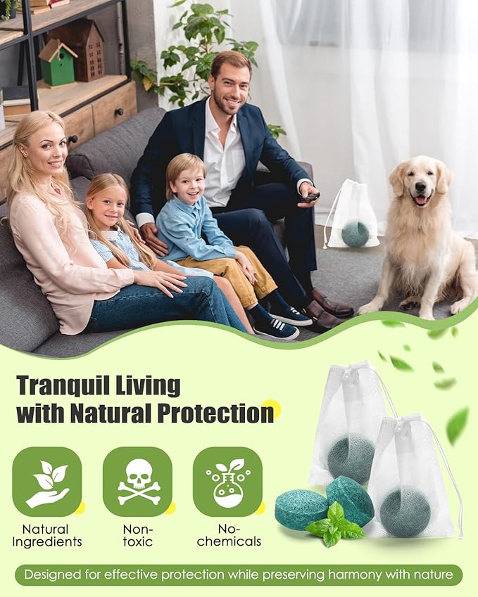 Rodent Repeller 24 Packs Mouse Trap Peppermint Oil Spray for Mice Indoor &amp Outdoor Use Safe for Humans &amp Pets Pest Control Moth Balls Spider Defense Car Engine &amp Home Protection