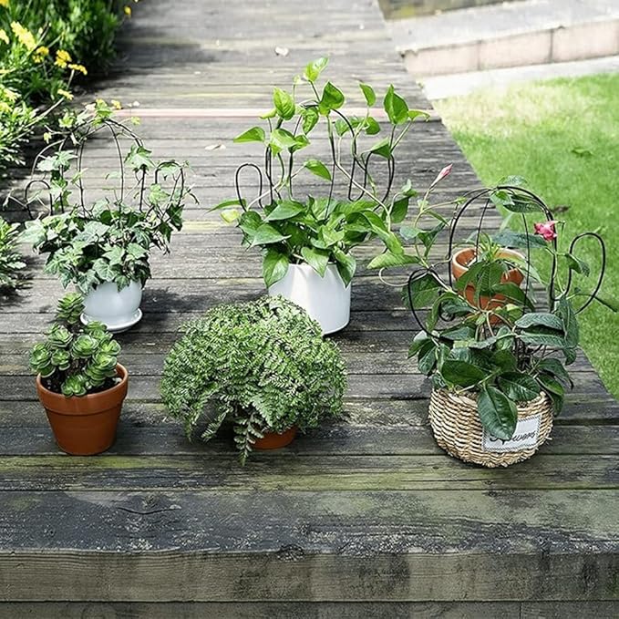 4 pcs 13 * 11.4in Trellis for Potted Plants Mini Garden Trellis for Climbing Plants Iron Trellis DIY Climbing Trellis