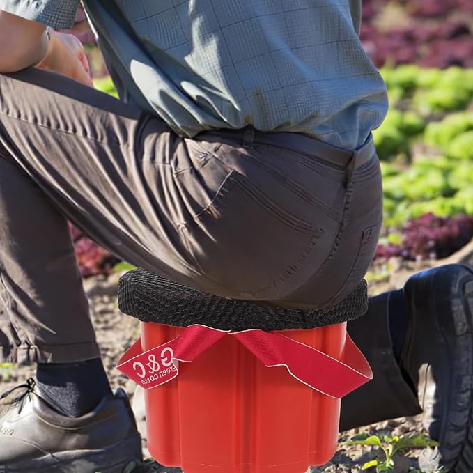 Gardening Hip Attached Work Seat Gardening Stool Case Farming Cushion Hip Chair for Father Grandparents Gardener Gardening Working Fishing Camping Random Color