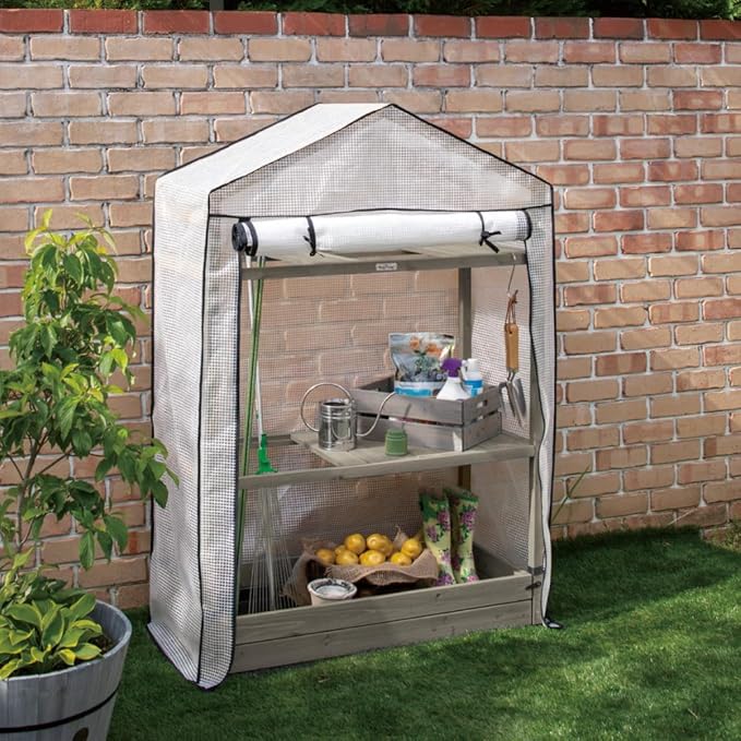 VegTrug Tomato Greenhouse &amp PE Cover - Grey Wash