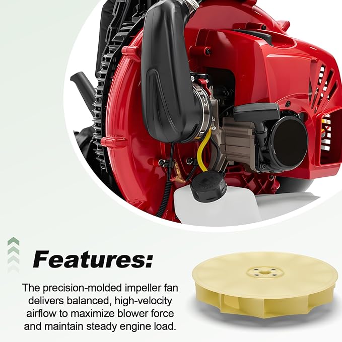 Impeller Fan Kit Compatible with Husqvarna 570BFS 570BTS 580BFS 580BTS RedMax EBZ6500 EBZ7500 EBZ8500 Backpack Blower Replace 576561501 589266101 536060201