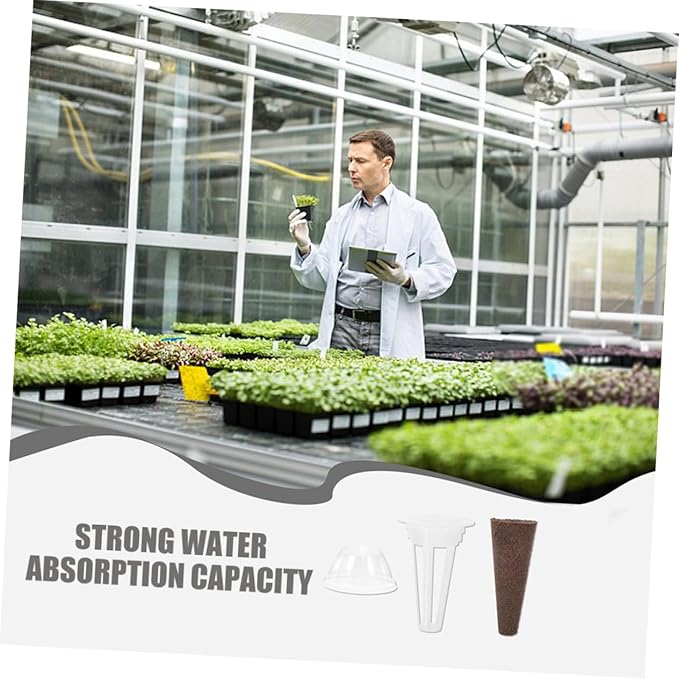YARNOW 5sets Hydroponic Planter Growing Basket Drainage Sponge Media for Indoor Hydroponics Suitable for Aerogarden Soilless Plant Kit Humidity Dome