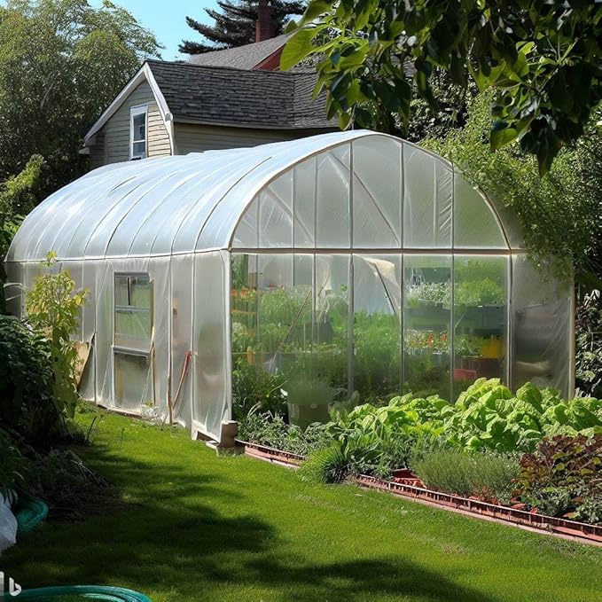 SUNVIEW Greenhouse Plastic Clear 6 mil 4 Year Polyethylene Covering Film 10 ft. Wide x 25 ft. Long