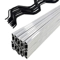 6.6 Ft Wiggle Wire and U-Channel for Greenhouse PVC Coated Spring Wire &amp Aluminum Lock Channel Bundle 20 Sets for Secure Poly Film or Shade Cloth Attachment