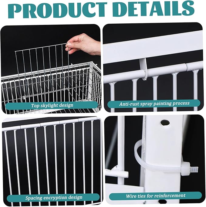 Metal Pigeon Trap with One-Way Entries &amp Skylight Bird Cage for Farms &amp Gardens/16x12x10 Inch