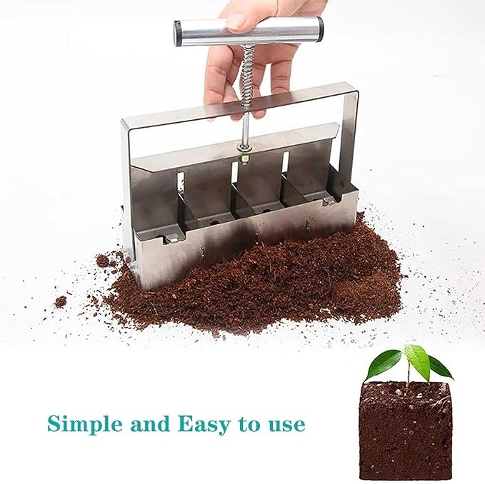 Dxcaicc Soil Blocker Handheld Seedling Maker Soil Blocker Garden Plant Transplant and Cultivation Tool