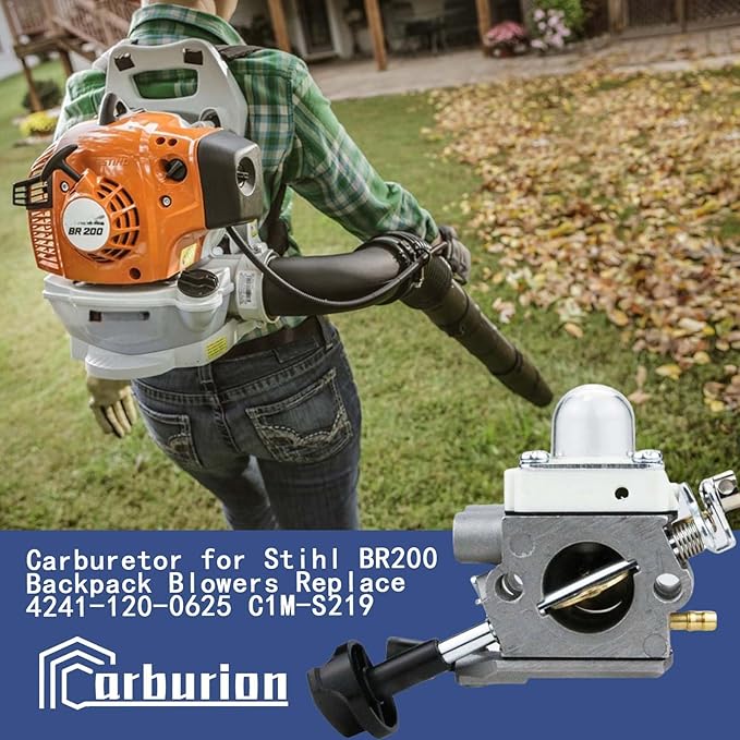 BR200 Carburetor Kit for Stihl BR200 BR 200 Backpack Blowers Carb Replace Parts 4241-120-0625 C1M-S219