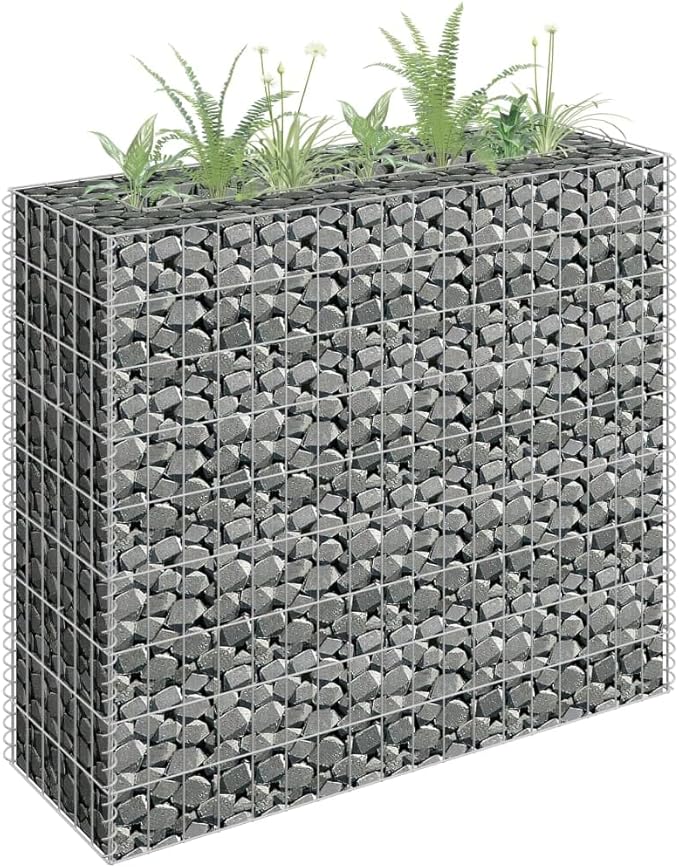 Gabion Raised Bed Galvanized SteelRaised Beds Raised Garden Boxes Planter Boxes Outdoor Outdoors for VegetablesFlowersHerbs 35.4x11.8x35.4