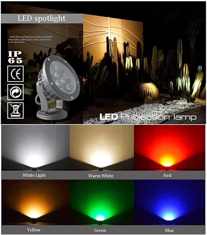 IP67 Waterproof Outdoor LED Spotlight - Spotlight Led Beam Light Long Di Irradiation Narrow Beam Lamp AC 90-260V LED Outdoor Floodlight Courtyard Tree Landscape Projection Light