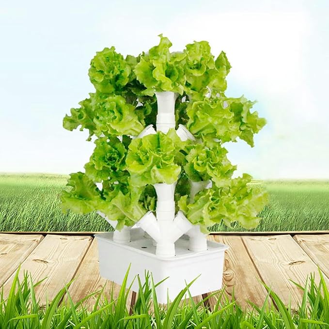 Hydroponic Tower Growing Sytem Garden Hydroponic Growing System Vertical Tower for Fresh Herb Garden Fruits VegetablePlant Tower Gift for Gardening Lover/1pc