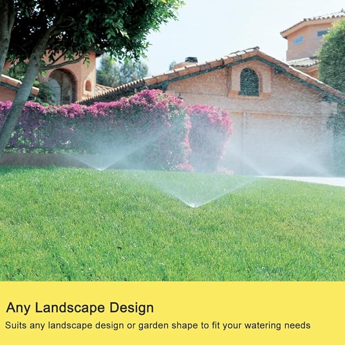 FANHAO Metal Lawn Sprinkler for Yard 2 Pack Automatic Garden Water Sprinkler on Spike Base Adjustable Brass Sprinkler Nozzle 360 Degree Large Area Coverage for Lawn Grass Patio Garden Irrigation
