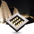 LED Landscape Lights - Outdoor Buried LightsTempered Glass Embedded Spotlight IP66 Waterproof One-Piece Optical Lens Ground Light Garden Courtyard Floor LampGreen-3W