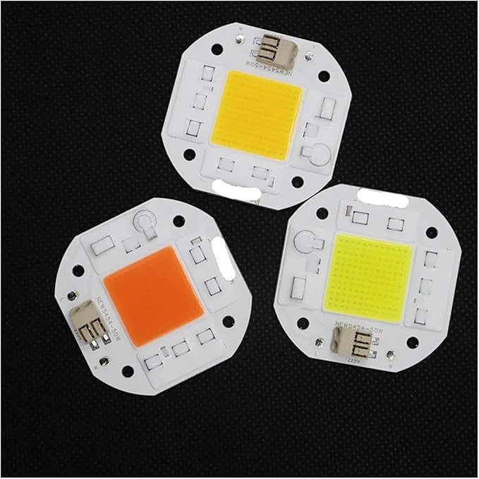 3PCS No Welding AC 220V 50W LED COB Chip Diode Driverless DOB Module 5454 Lamp Beads for Plant Grow Light Floodlight Spotlight(Cold White220V 20W)