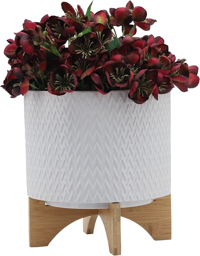 Generic 10 CHEVRONPLANTER W Stand White