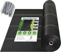 Shade&ampBeyond Custom 4ftx56ft Weed Barrier Fabric 3.5oz Heavy Duty Landscape Fabric with Superior Permeability Weed Control Garden Woven Ground Cloth with Staples