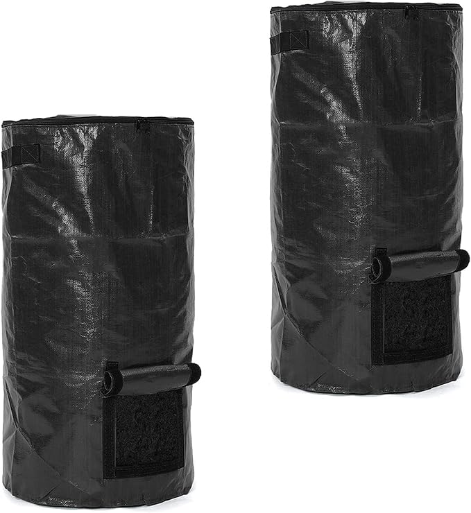 Compost Bin Reusable Yard Waste Bags Outdoor Compost Bin Bags for Garden Yard 34 Gallon