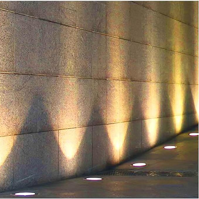 Outdoor Landscape Lights - Led Underground Light Round Recessed Spotlight Ip65 Waterproof 30° Angle Adjustment Floor Light Garden Courtyard Decorative Lighting Led Be-Red-12W