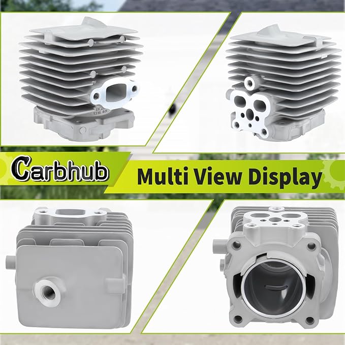 Carbhub BG86 Cylinder Piston Kit for Stihl BG86 BG86C SH86C BR200 SR200 Blower Replace 4241 020 1203 4241 020 1204 with Fuel Line Hose Filter Tank Vent Gasket