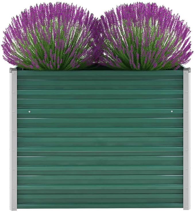 Garden Raised PlanterGarden BedGalvanized Raised Garden BedPlanter Raised bedsGalvanized PlanterBed Galvanized Steel 39.4x15.7x31.3 Green