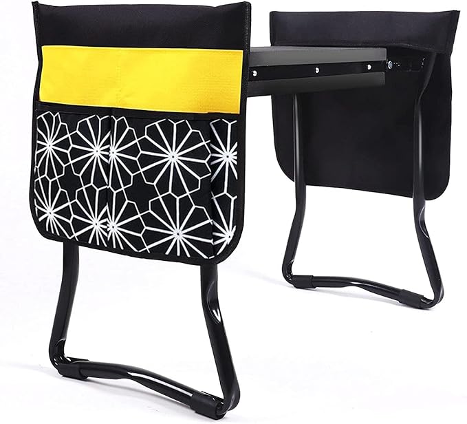 Garden Folding Stool Garden Dual-Purpose Garden Kneeling Chair Foldable Garden Seat Knee Pad Stainless Steel Kneeling Pad