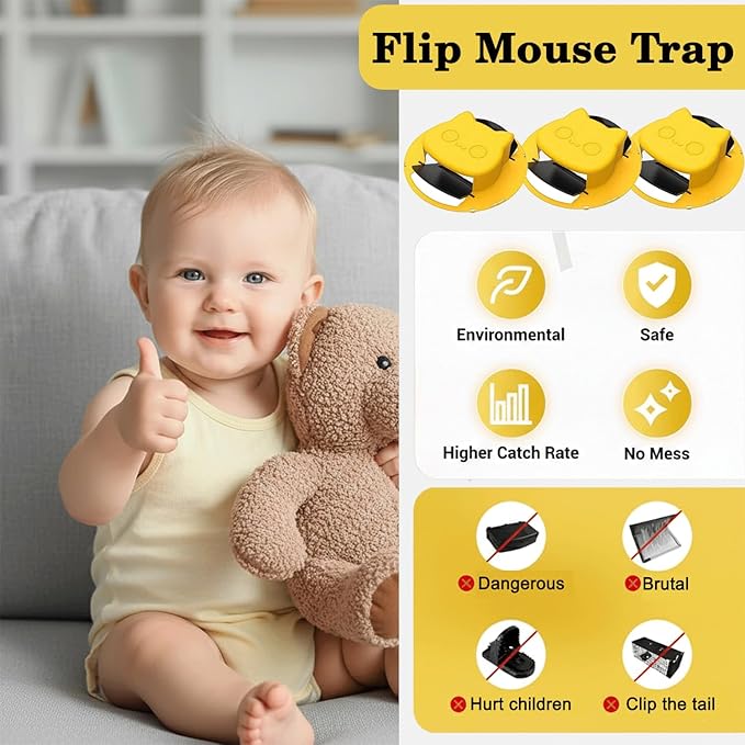 2 Pack Mouse Rat Trap Bucket Lids – Auto Flip Mouse Bucket Trap for 5 Gallon Bucket Reusable Rolling Mouse Traps Bucket for Indoor &amp Outdoor Garage Barn Farm Bucket Trap
