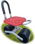 Wheeled Work Stool with Adjustable Swivel Seat Suitable for Weeding Gardening and Outdoor Lawn Care Garden Cart (D)
