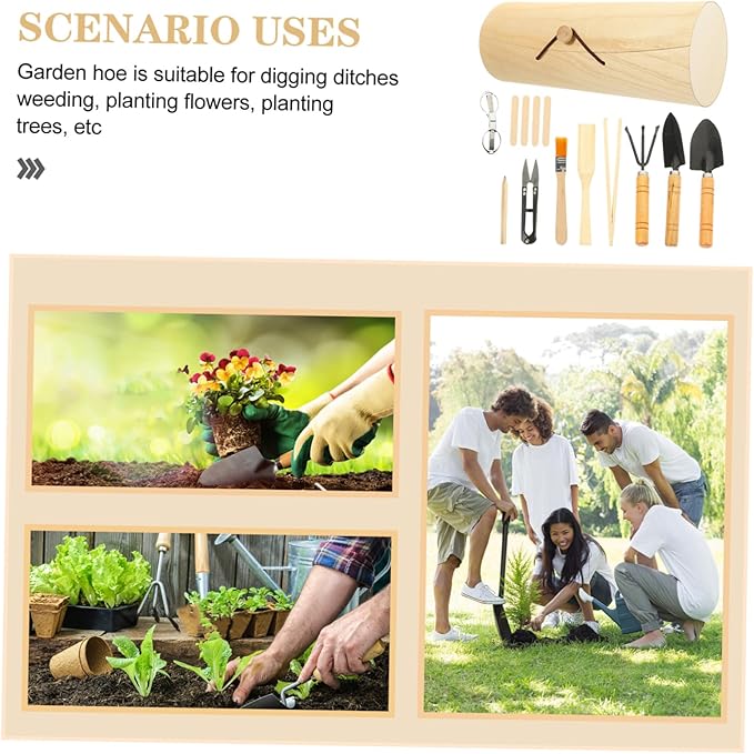 Mipcase 1set Mini Gardening Tool Set Outdoor Garden Hand Tools for Bonsai Vegetables and Houseplants Lightweight and Portable Gardening Accessories for Efficient Farming