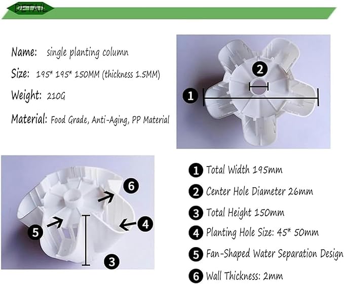 Hydroponics Growing System Tower Hydroponics Growing Tower Planter for Herbs Fruits &amp Vegetables 5 Plants Per Layer 8/10/12 Layer 0828