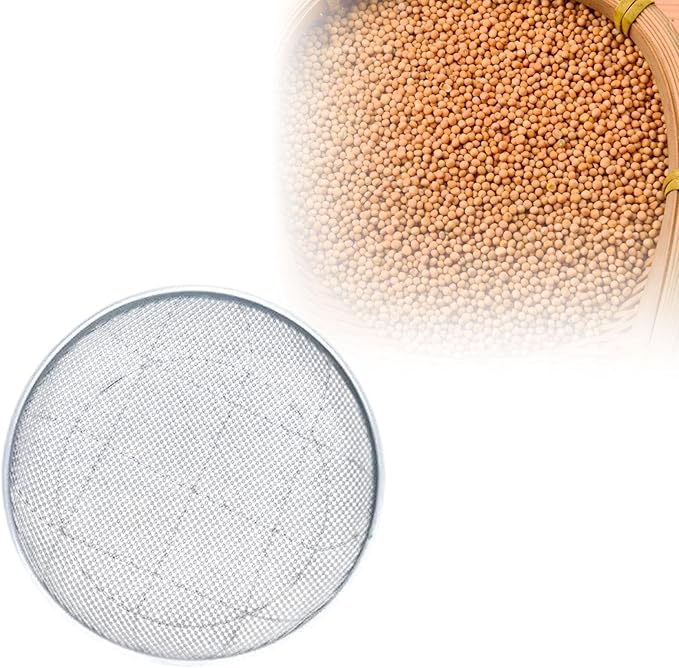 Soil Sieve Gardening Sifter Multifunctional Garden Potting Sieve Rock Sifter for Gravel Filtration Sand Compost 2mm Hole