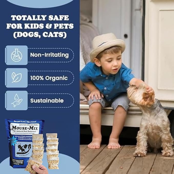 All-Natural Mouse-Mix Rodent and Pest Repellent Repel Nesting in Your Home/Shed/Garage/RV/Car/Boat/Storage Safe for Indoor Use Kit &amp Pet Friendly -1 lb. Bag Peppermint