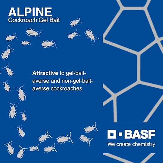 BASF Alpine Rotation 2 Cockroach Gel Bait Roach Killer for Indoor or Outdoor Infestation Control Syringe Applicator 30 gram 4 Pack