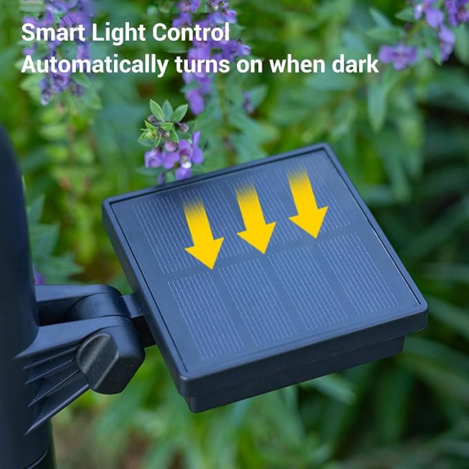 Diydeg Solar Spotlights Outdoor 2 Pack 23.2in Solar Landscape Spotlights Auto on Off Pathway Lights for Outside Yard Garden Backyard Patio Walkway (White Light)