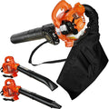 26CC 2-in-1 Handheld Leaf Blower and Vacuum2 Stroke Gas Powered Leaf Blower424 CFM Dual-Purpose Blowing and SuctionGarden Blowers with Collection Bag for Cleaning Leaf Road Snow Orange