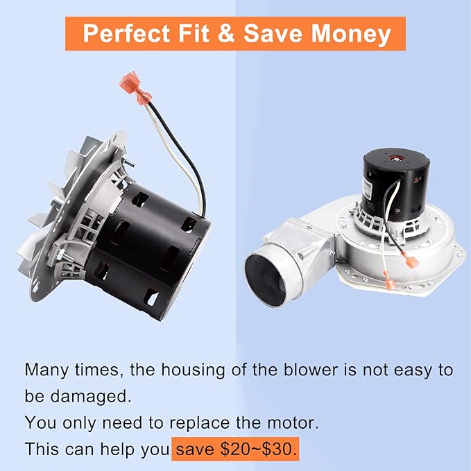 Criditpid Replacement PU-076002B Combustion Exhaust Blower Motor for Englander 25-PDVC 55-SHP10 25-PDV Pellet Stoves.