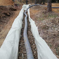 Non Woven Geotextile Fabric Double Punched for French Drains 7oz Garden Weed Barrier Block Stabilize Soil Landscape Fabric for Retaining Wall/Driveway/Construction Projects Water Permeability(White