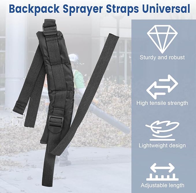QCG 150BT Shoulder Strap Harness Compatible with Husqavarna 150BF 150BT 170BF 170BT 350BF 350BT 370BFS 370BTS Backpack Blower Replace 511803001 511802901 Left &amp Right Shoulder Strap Set