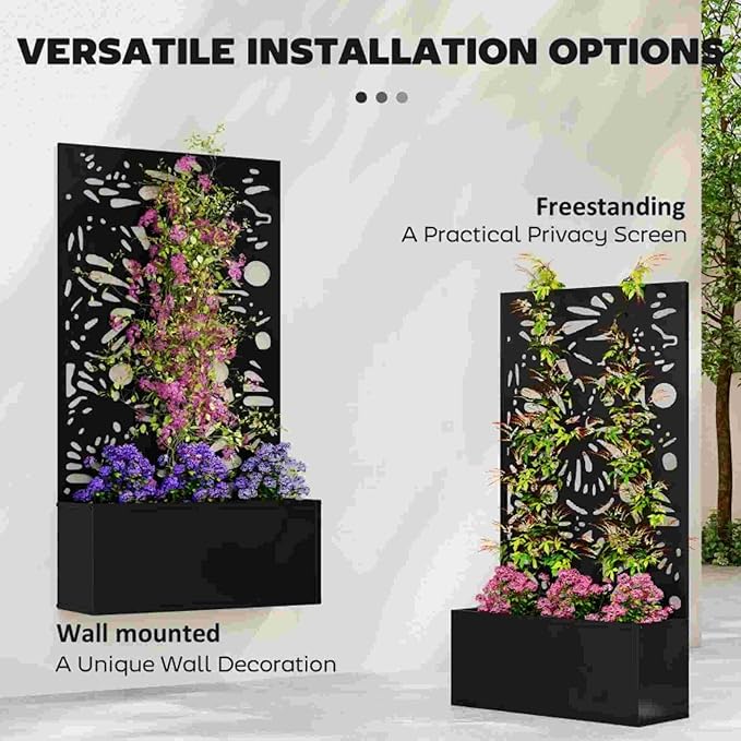 Space-Saving Planter System Versatile for Floor or Wall – The Stylish Answer for Balcony Herb Gardens &amp Apartment Jungles No Drilling Needed for Freestanding Use