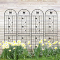 Sturdy Metal Garden Trellis for Climbing Plants – Rust-Resistant Outdoor Flower Support with Decorative Lattice Design (H86''-4 Pack)
