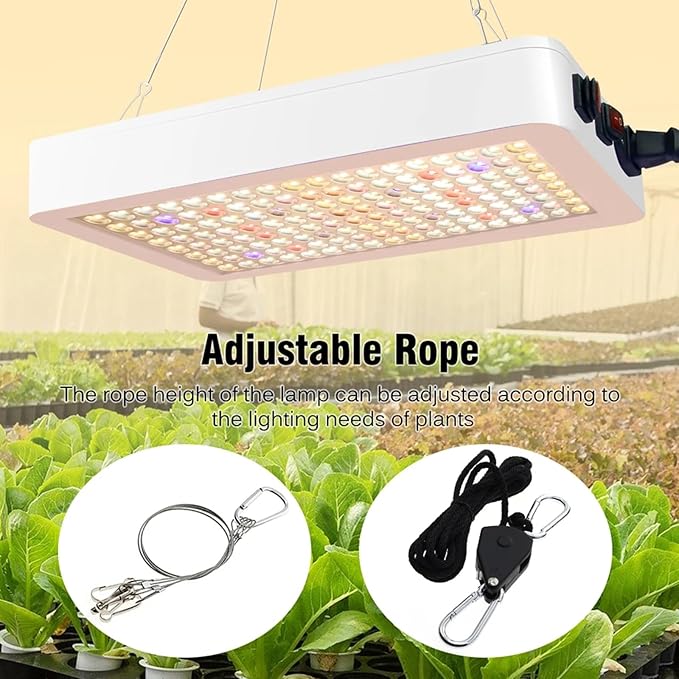 LED Grow Lights for Indoor Plants Full Spectrum Daisy Chain Plant Light with Veg Bloom Double Switch Timer for Indoor Plants Seeding Veg &amp Bloom90W