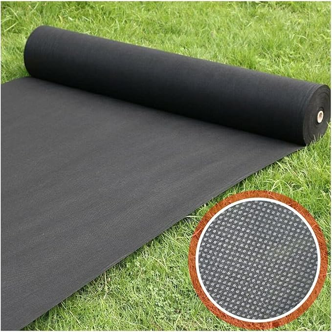 CHALKE Heavy Duty Mulch Breathable Membrane Weed Control Ground Weed Barrier Fabric Agriculture Greenhouse Garden Landscape Black 1.5 X 1/1 X 20 Meter (Color : 1 X 20 Meter)