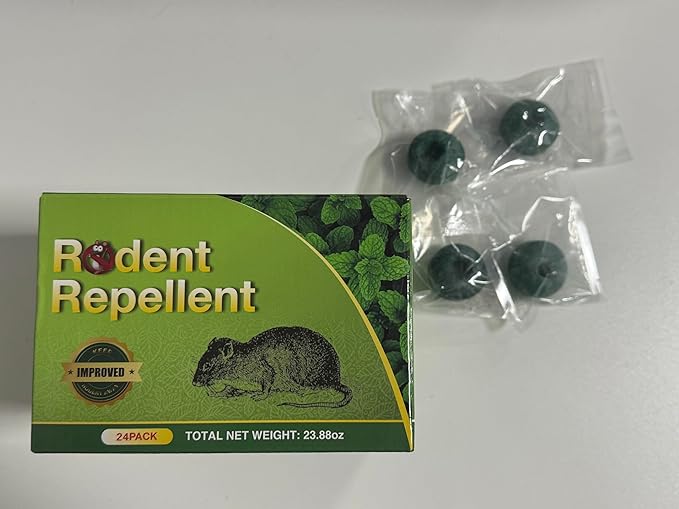 Rodent Repellent for Mice Rats Squirrels with Pure Peppermint Oil Indoor &amp Outdoor Long Lasting Deterrent for Garage Attic Car Engine Safe Natural Mouse Repellent Alternative to Traps (40 Pa