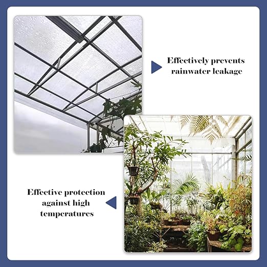 Polycarbonate Sheet 32.8Ft x 3.28FtDIY UV Resistant Polycarbonate Greenhouse PanelsInsulated Transparent Polycarbonate Roof Panels for Roof Farming Gardening Agriculture Courtyards Canopy