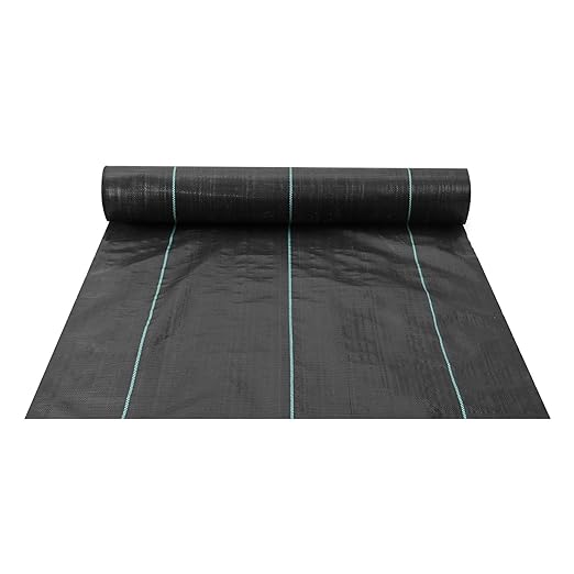 13ft x 108ft Weed Barrier Fabric 5oz Woven Geotextile Fabric Under Gravel Heavy Duty Landscape High Permeability for Driveway Garden Beds Construction Projects Polypropylene Black