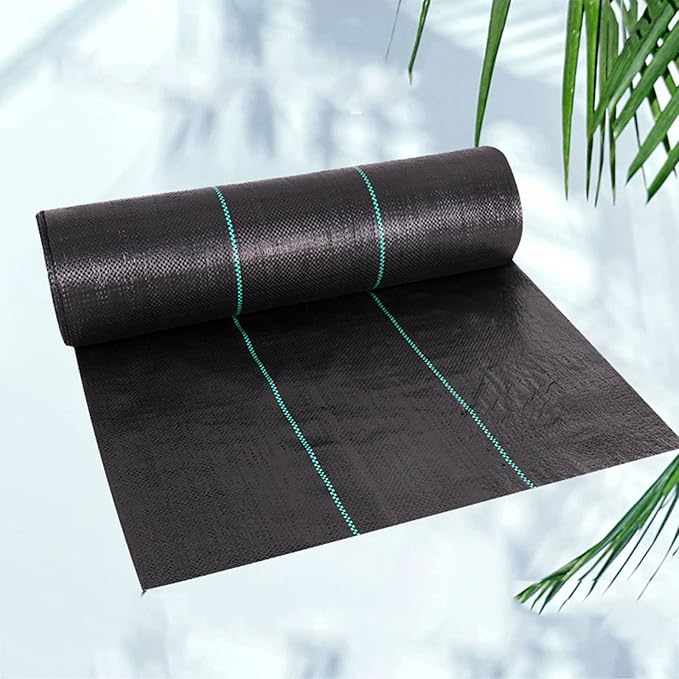 Landscape Garden Weed Control Membrane Heavy DutyBreathable Weed Barrier FabricGeotextile for use in Patios Garden Flower Beds Landscaping(1x45m/3.28x150ft)