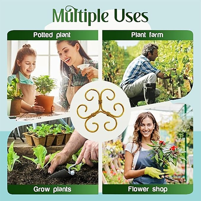 Plant Stem Support Set Reusable Plastic Climbing Plant Supports Plants Trellis Plant Support for Indoor Plants Upgrade Plastic Reusable Plant Stabilizer Indoor Plants Accessories (Heart 12pcs)