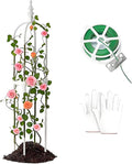 Garden Trellis for Climbing Plants Outdoor Plant Support for Potted Plants Climbing Vine Rose Clematis Vegetable Cucumber Garden Obelisk Tower 60cm 90cm 120cm 150cm 180cm(White28x150cm)